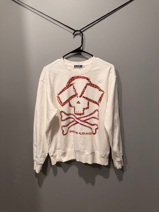 MIX LEOPARD PRINT SWEATSHIRT