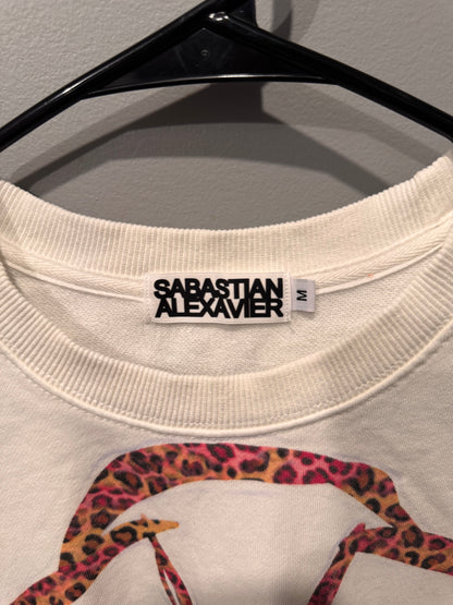 MIX LEOPARD PRINT SWEATSHIRT