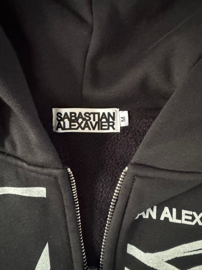 STUDDED CROSSBONE ZIP-UP