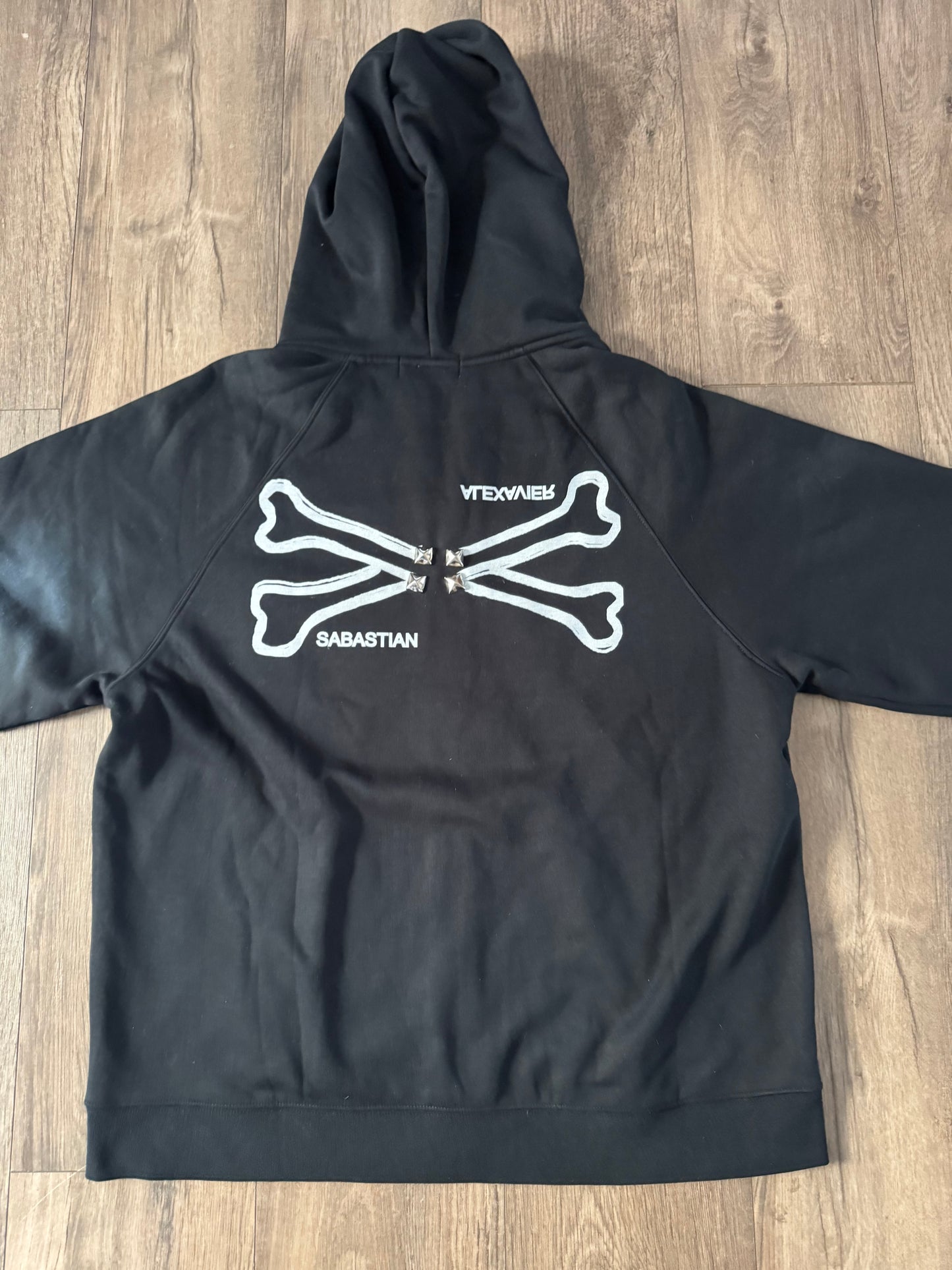 STUDDED CROSSBONE ZIP-UP